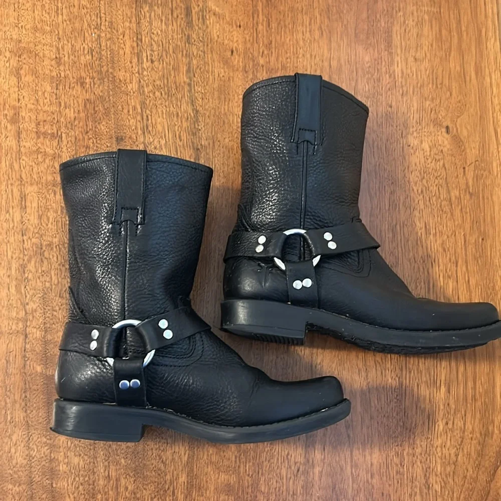 Authentic Yourh Size Frye Harness Moto Boots